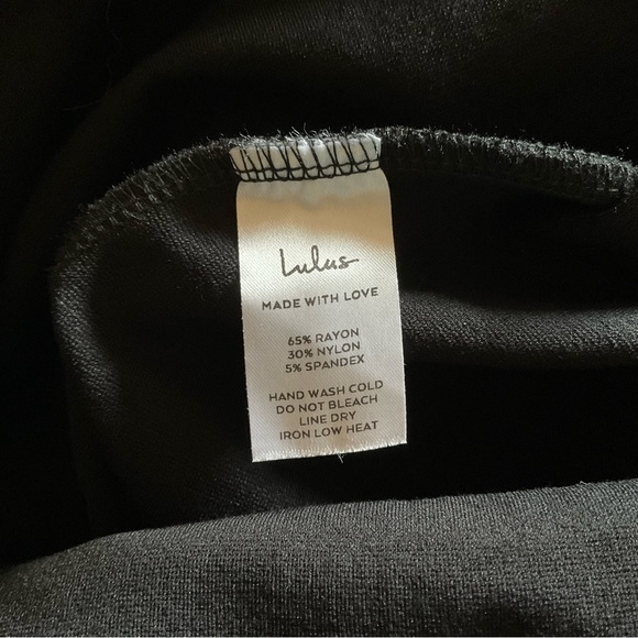 Lulu’s Black Low Cut V Back Fitted Dress M NWT - Picture 8 of 8